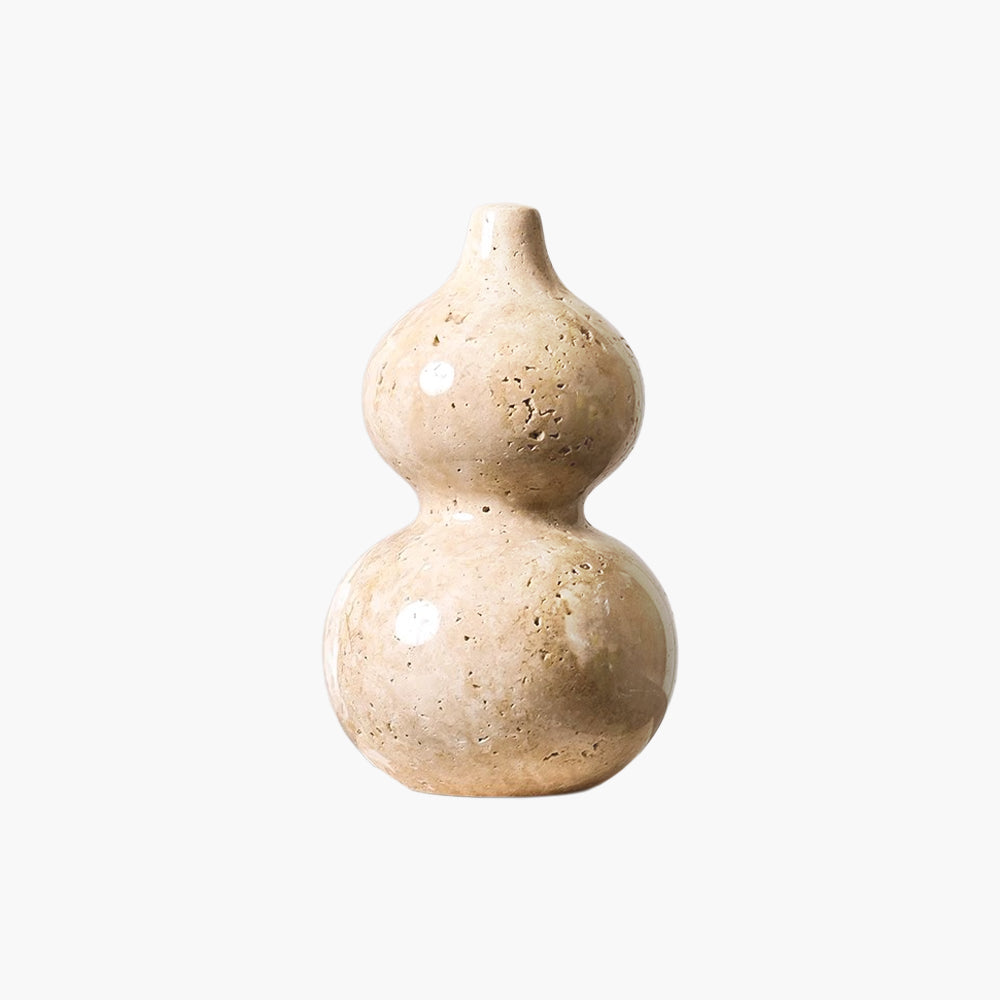 Natural Marble Gourd Ornament - Handmade Minimalist Home Decor