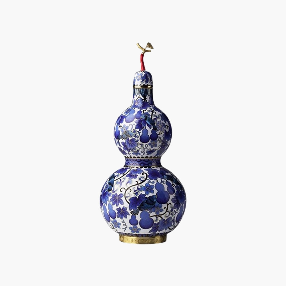 Imperial Blue Cloisonné Art Piece
