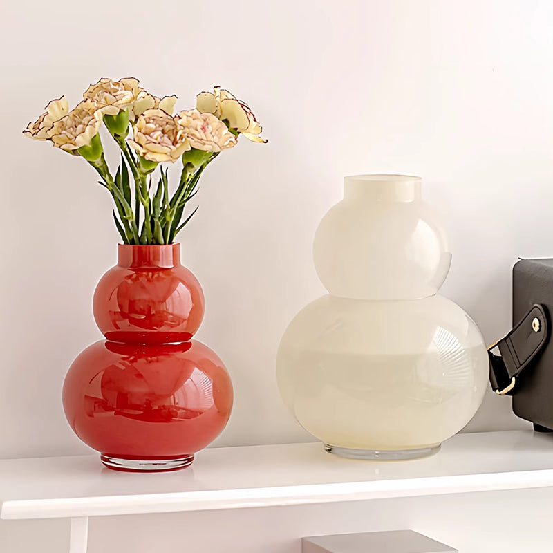 Gourd-Shaped Glass Vase