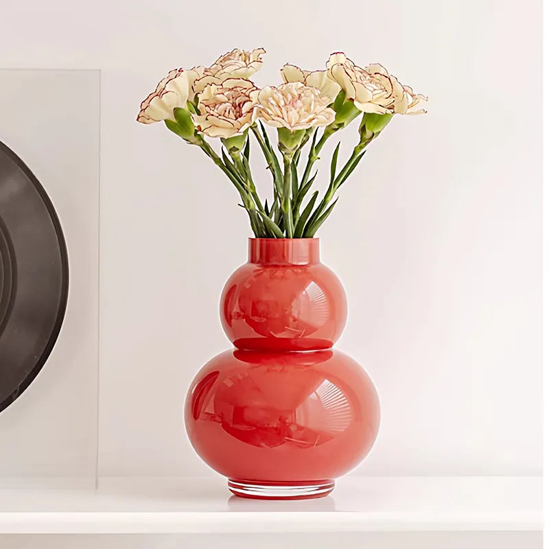 Gourd-Shaped Glass Vase