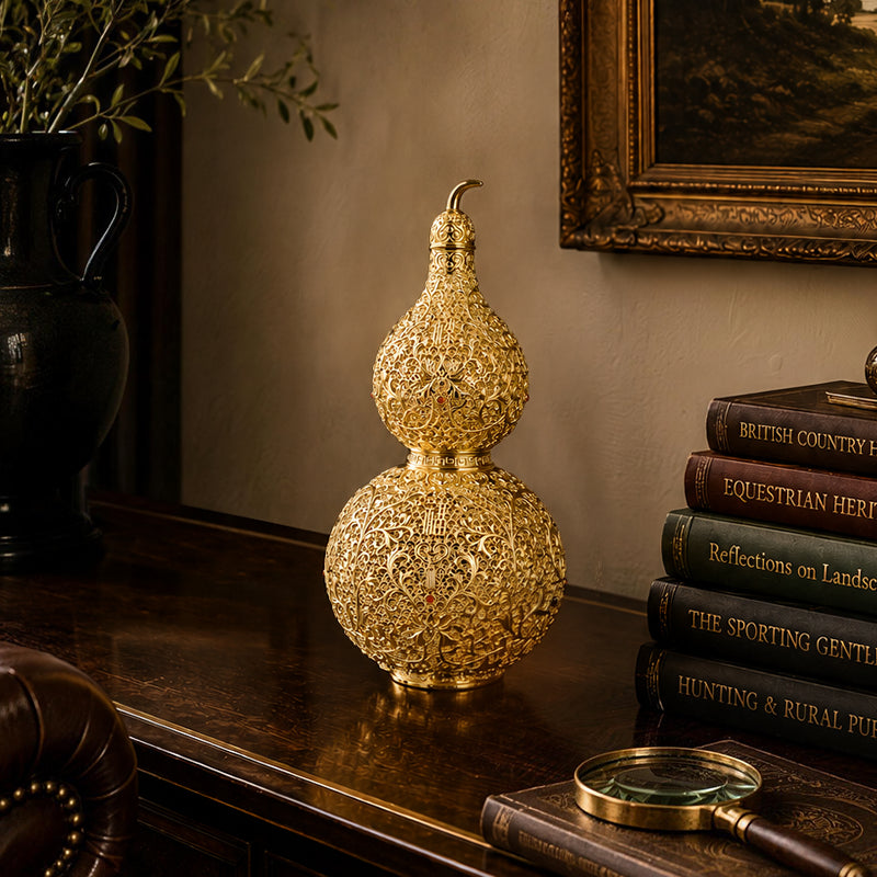 The Imperial Filigree™ | 24K Gold Gilded Sculptural Gourd