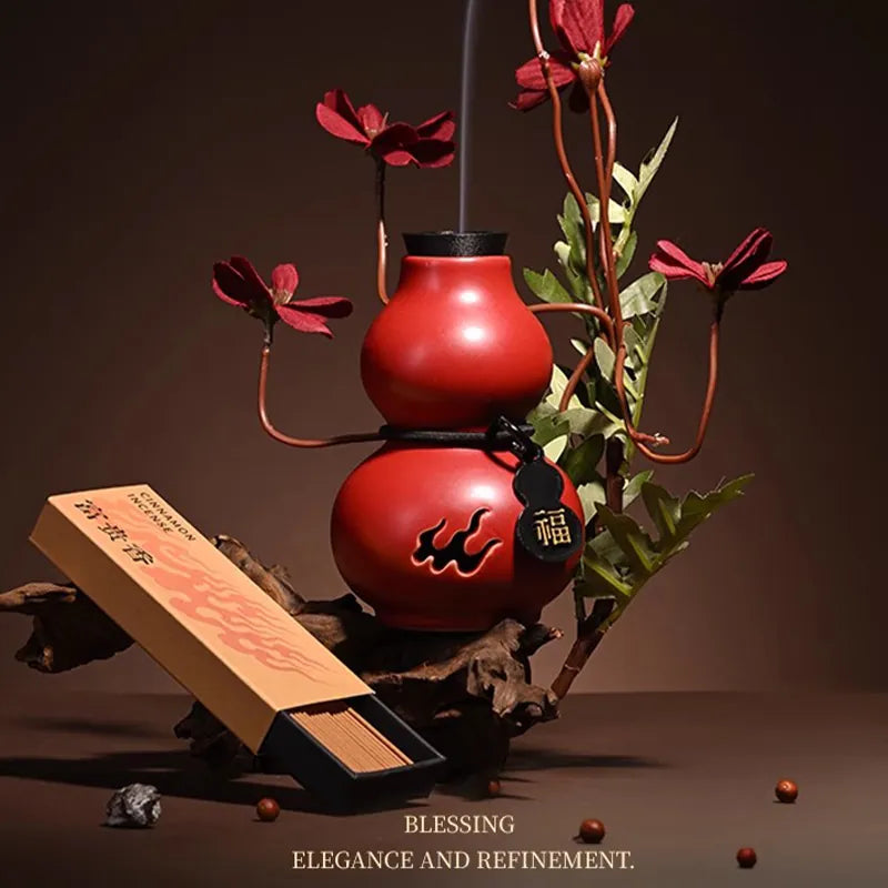 Gourd Incense Burner with Cinnamon Incense Gourd Incense Burner with Cinnamon Incense