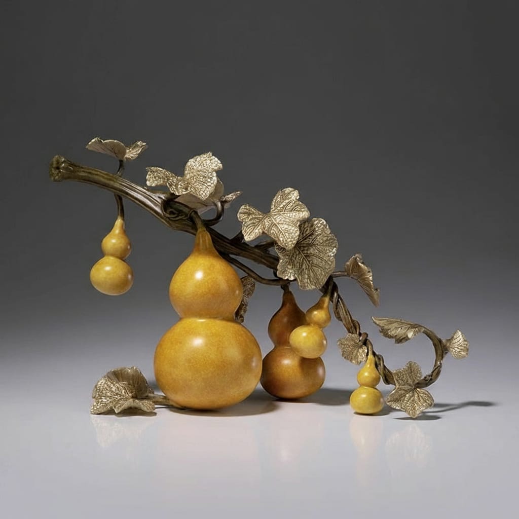 5-Piece Copper Gourd Desktop Decor 5-Piece Copper Gourd