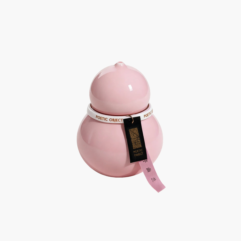 Gourd Scented Candle Pink Floral.Lily of the Valley Fragrance