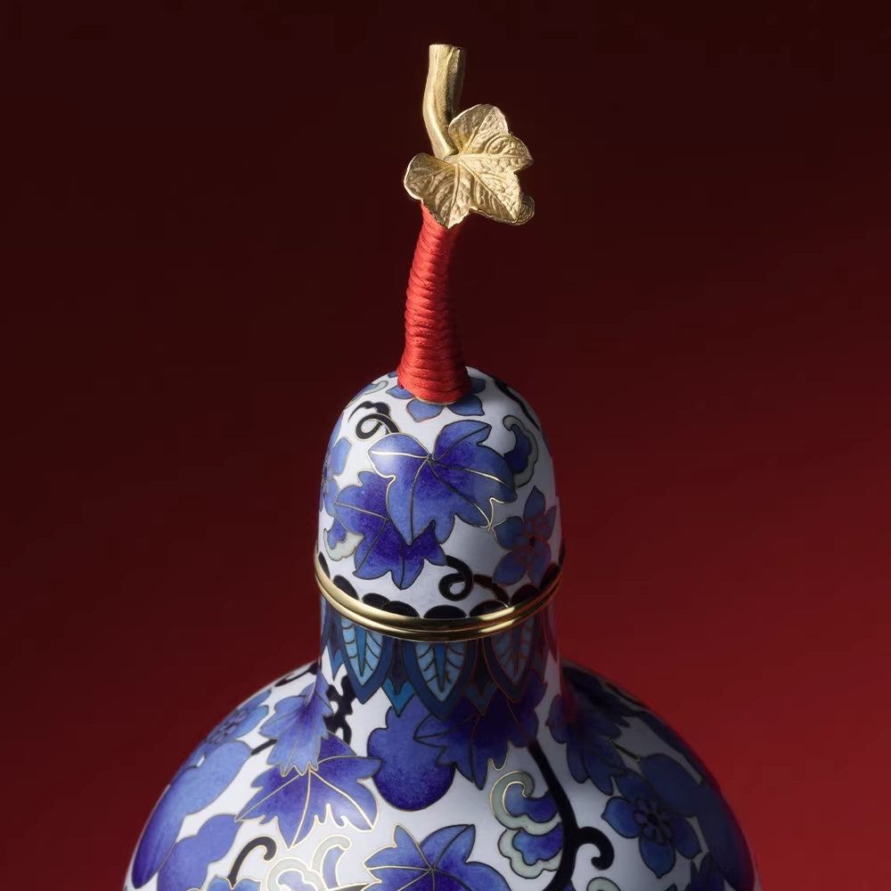 Imperial Blue Cloisonné Art Piece