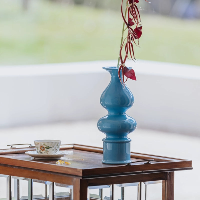 Gourd-Shaped Porcelain Vase - Modern Home Decor