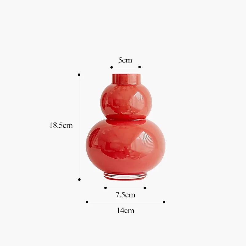 Gourd-Shaped Glass Vase
