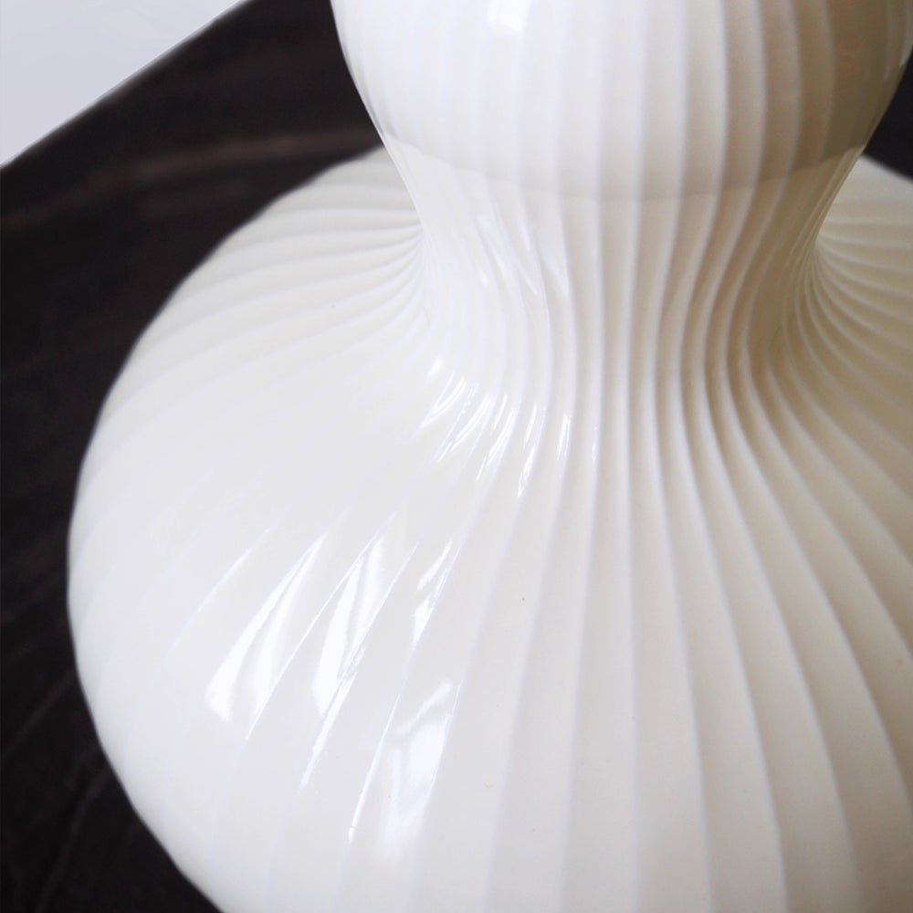 Handmade White Ceramic Vase - Minimalist Modern Flower Vase for Home Decor