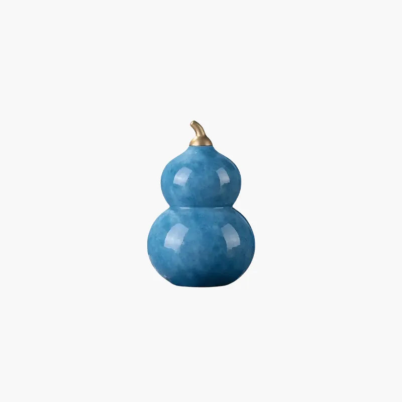 Seven-Color Copper Gourd Desktop Ornament A Set of Seven-Colored Gourds