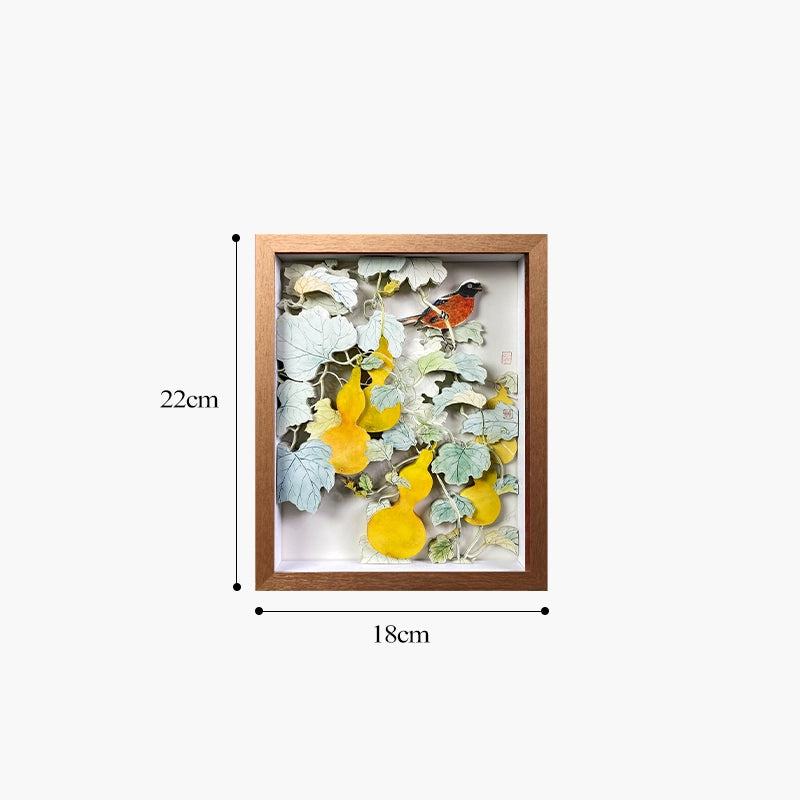 Pannello artistico per desktop Magpie & Gourd