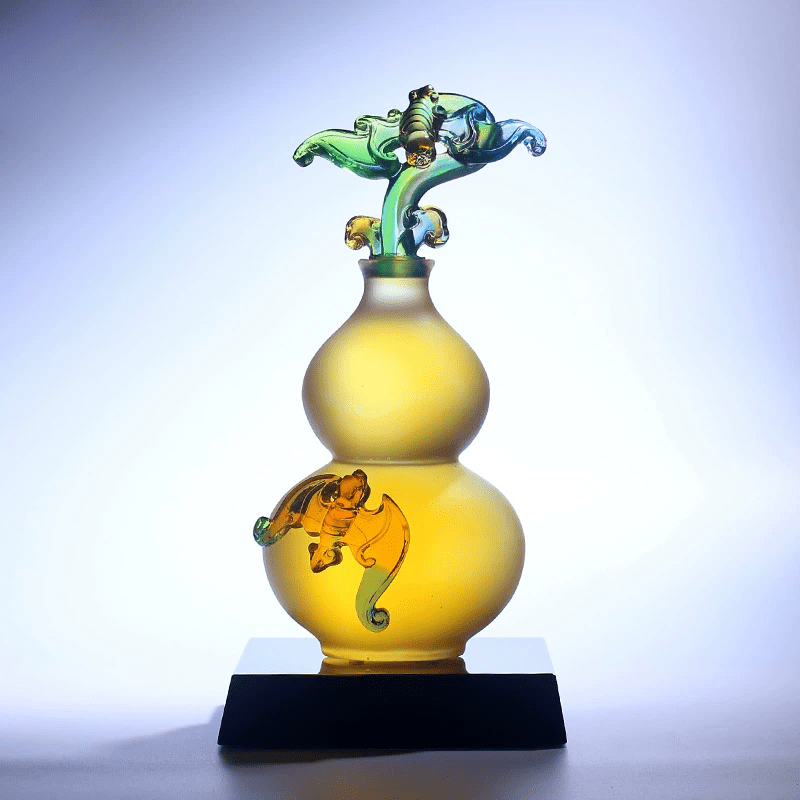 Art Glass Gourd Decor 13cm L x 13cm W x 27cm H
