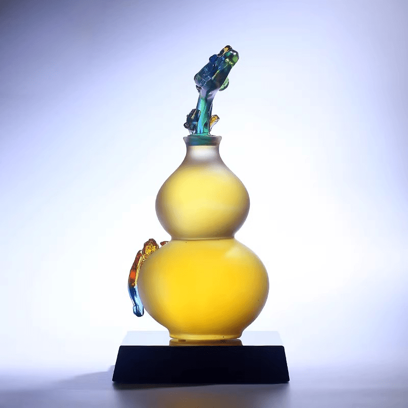 Art Glass Gourd Decor 13cm L x 13cm W x 27cm H