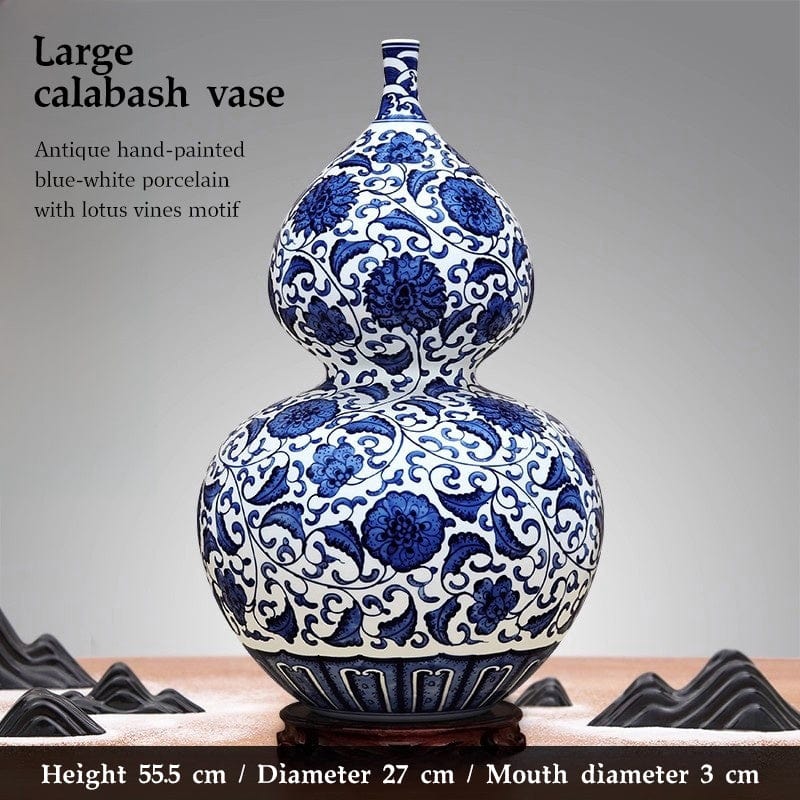 Blue-and-White Porcelain Gourd