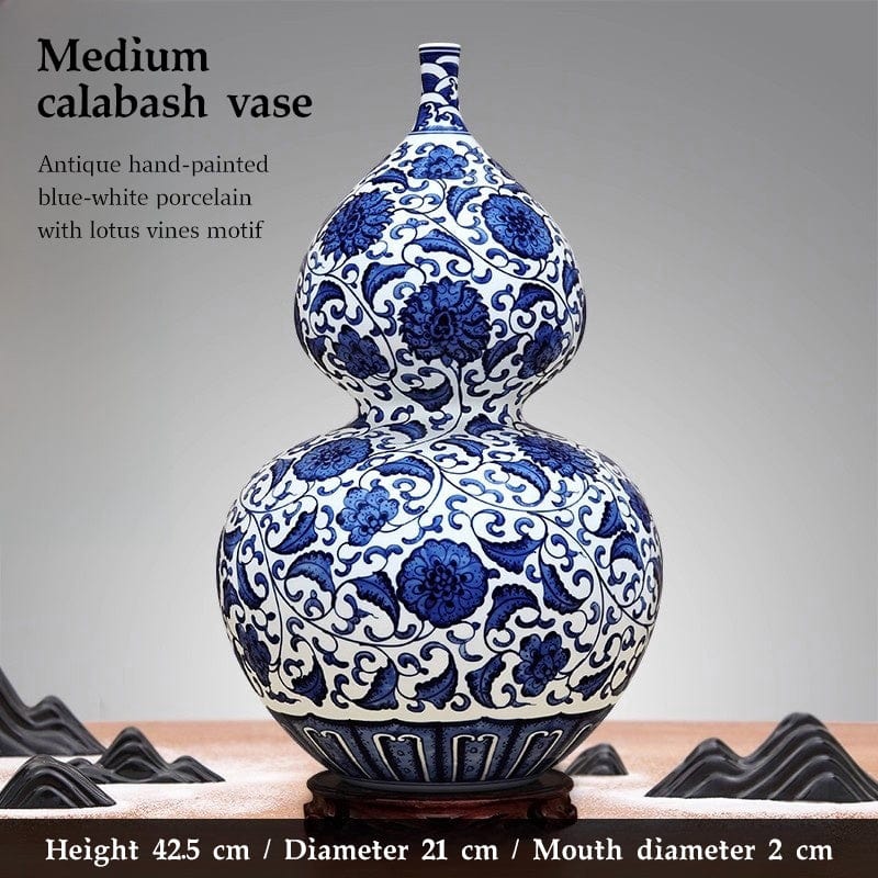 Blue-and-White Porcelain Gourd