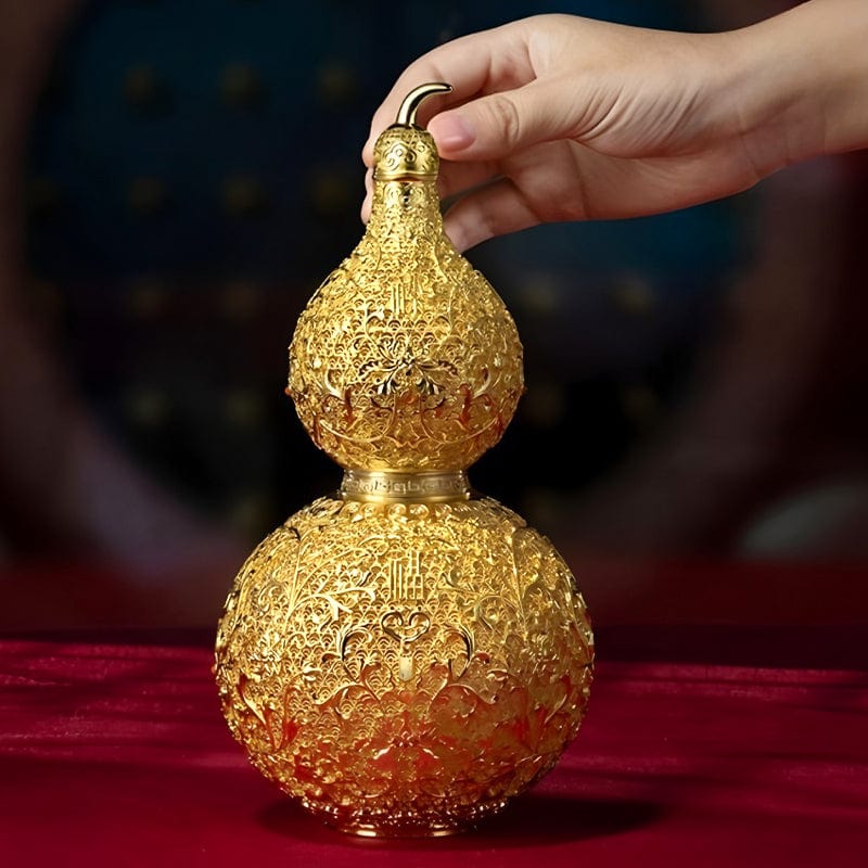 Gold-Plated Filigree Lucky Gourd