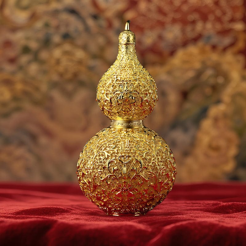 Gold-Plated Filigree Lucky Gourd