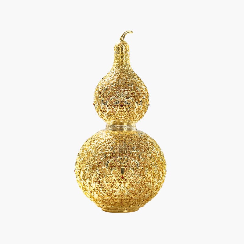 Gold-Plated Filigree Lucky Gourd