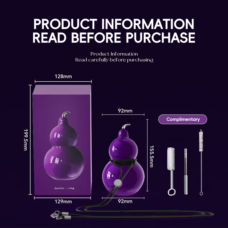 Insulated Stainless Steel Gourd Water Bottle