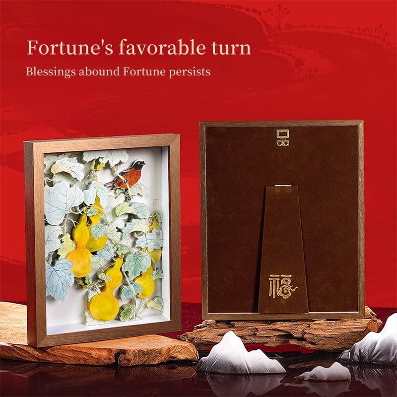 Magpie & Gourd Desktop Art Panel