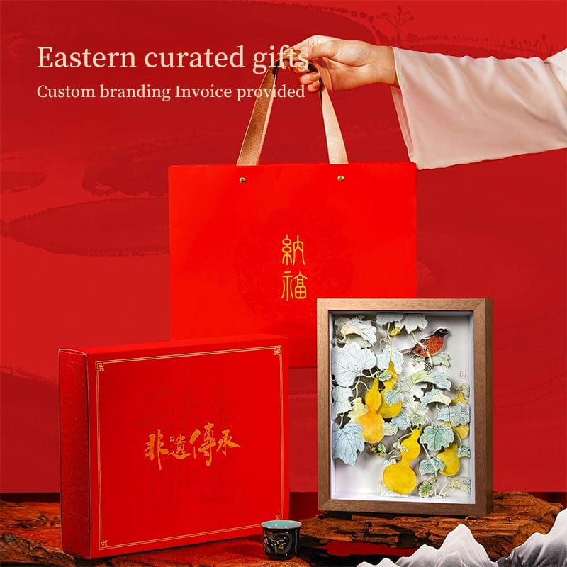 Magpie & Gourd Desktop Art Panel