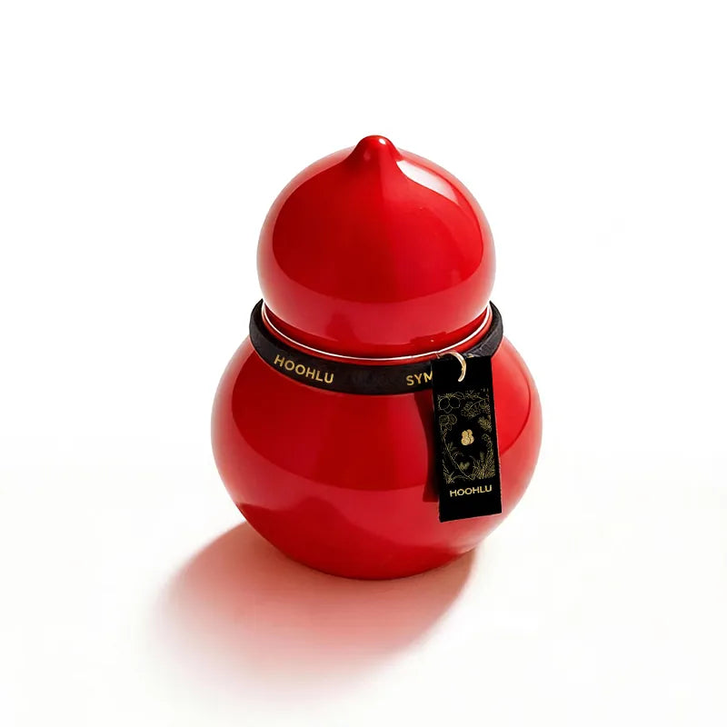 The Rouge Silhouette™ | Imperial Red Porcelain Vessel Woody.Sandalwood / 170g(Wood Wick)