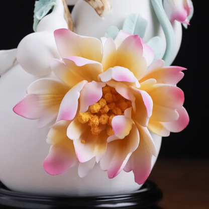 Pink-Yellow Ceramic Gourd Ornament