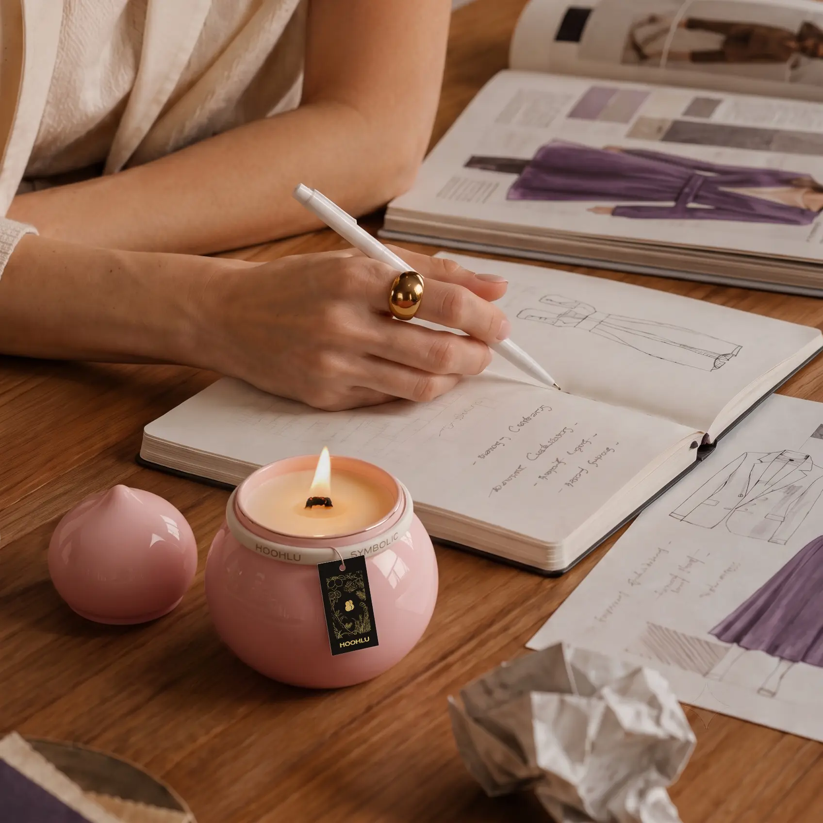 The Blush Silhouette™ Scented Candle | Dewy Melon & Lily of the Valley