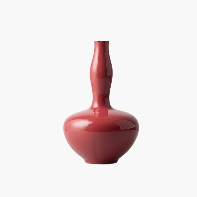 Red-Glazed Ceramic Vase