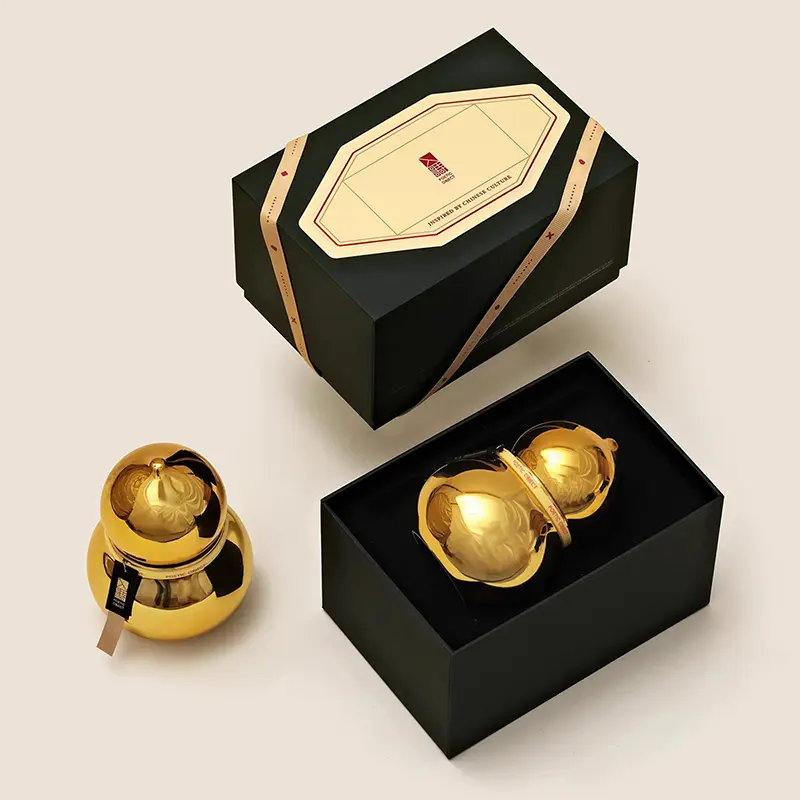 Gourd Scented Candle Golden Floral.Osmanthus Fragrance