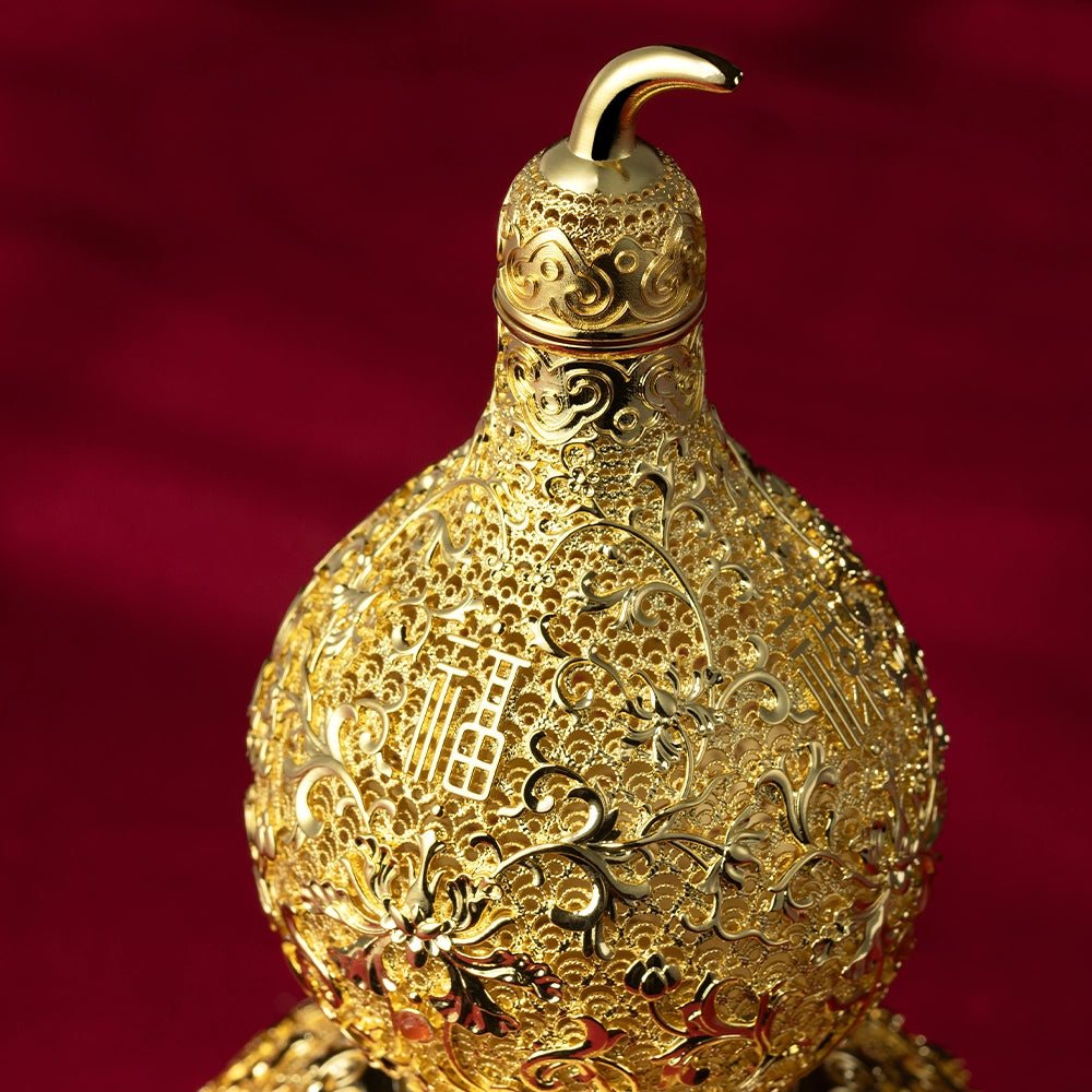 Gold-Plated Filigree Gourd