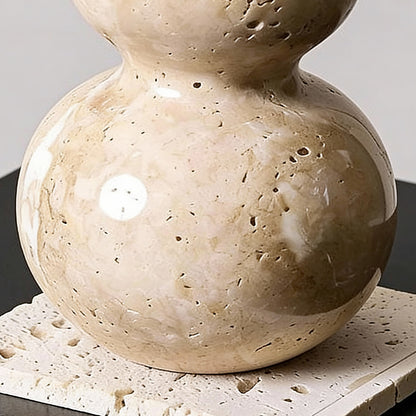 Natural Marble Gourd Ornament - Handmade Minimalist Home Decor