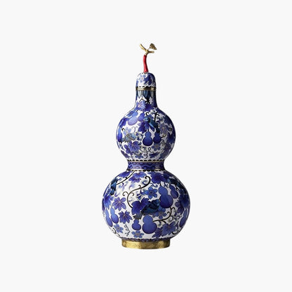 Imperial Blue Cloisonné Art Piece