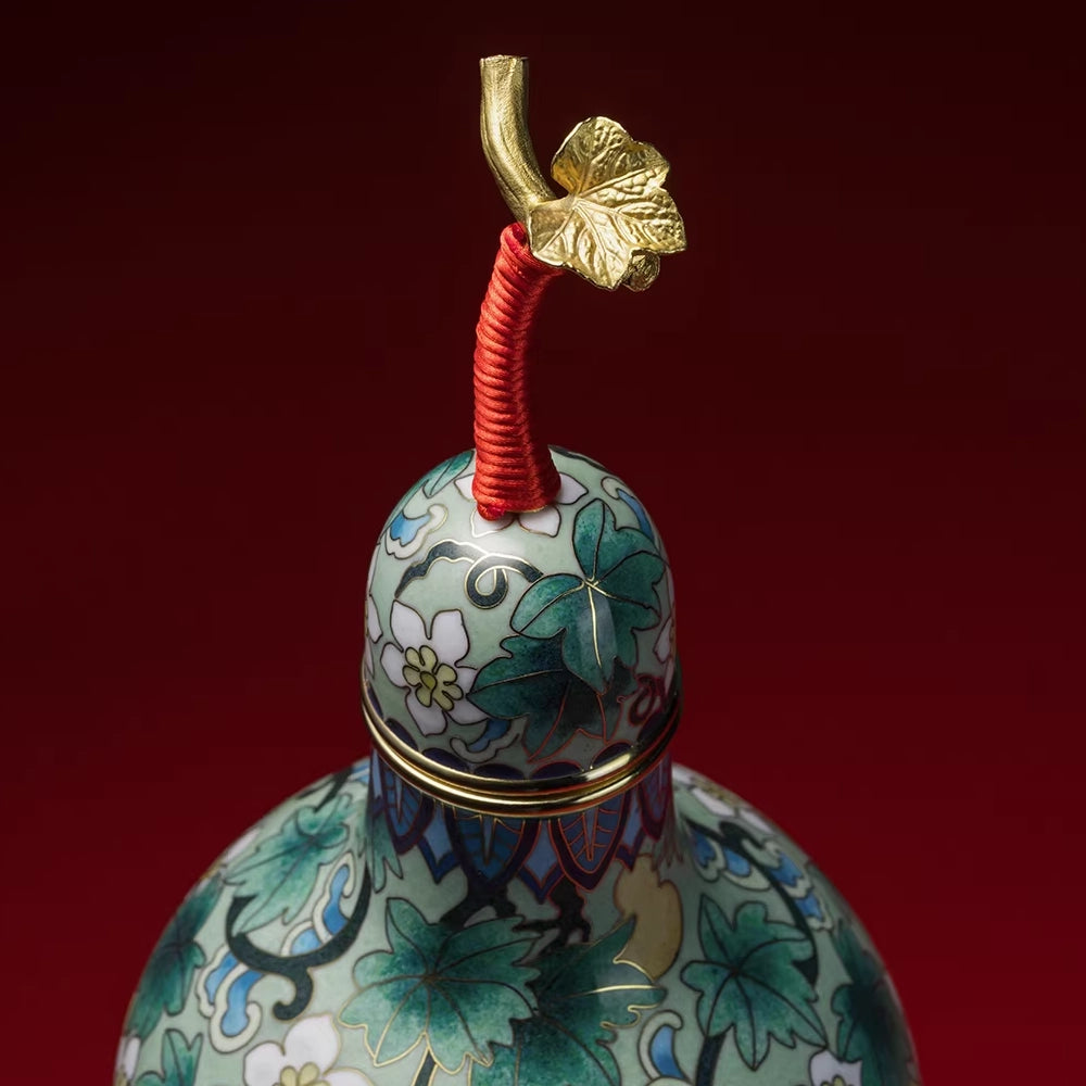 Verdant Garden Cloisonné Art Piece