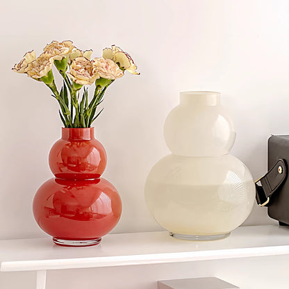 Gourd-Shaped Glass Vase