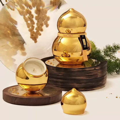 Candela profumata alla zucca dorata