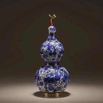 Imperial Blue Cloisonné Art Piece