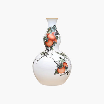 Famille Rose Porcelain Gourd Ornament