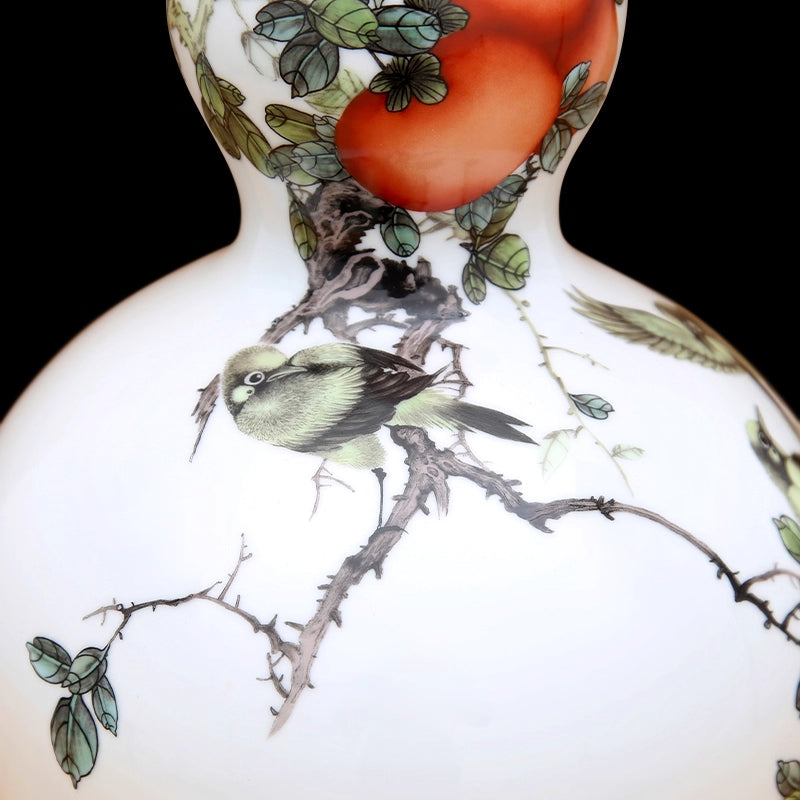 Famille Rose Porcelain Gourd Ornament