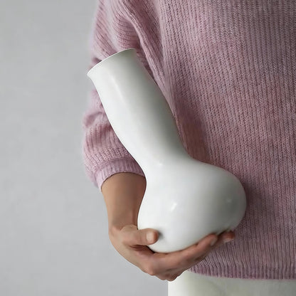 Modern Ceramic Gourd Vase - 10 Inch Glazed Flower Vessel for Home Decor