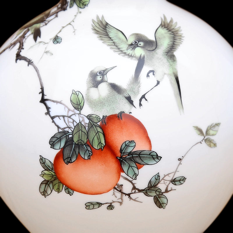 Famille Rose Porcelain Gourd Ornament