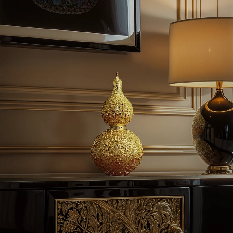 The Imperial Filigree™ | 24K Gold Gilded Sculptural Gourd