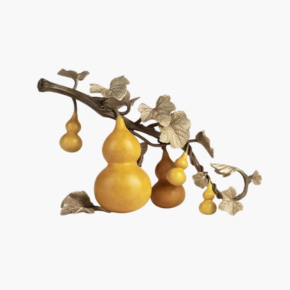 5-Piece Copper Gourd Desktop Decor