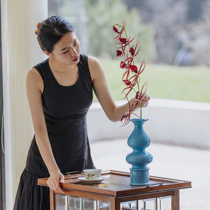 Gourd-Shaped Porcelain Vase - Modern Home Decor