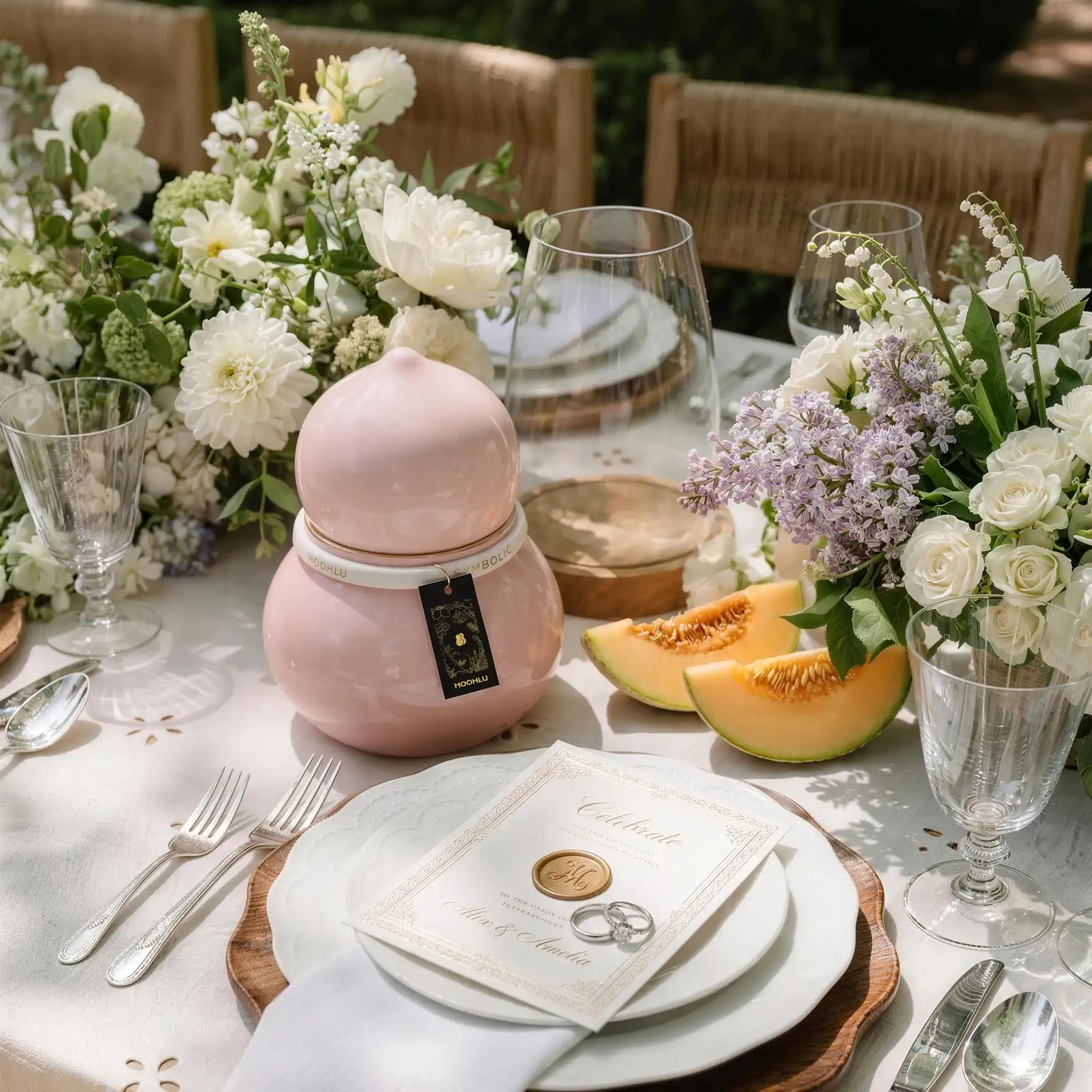 The Blush Silhouette™ | Artisan Glazed Porcelain Vessel 170g(Wood Wick)