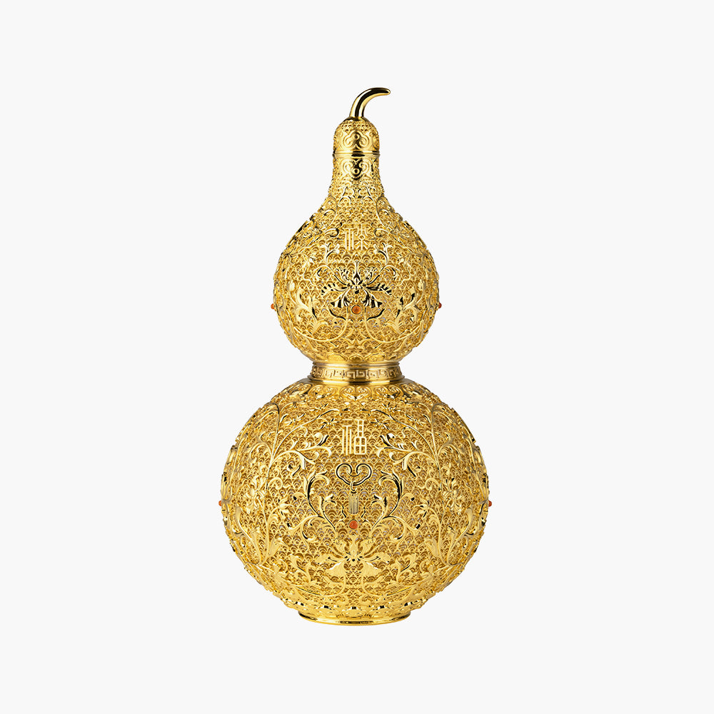 Gold-Plated Filigree Gourd