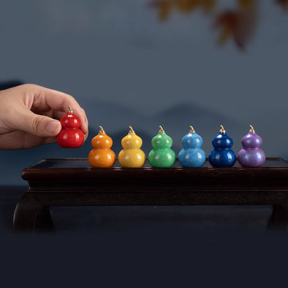 Seven-Color Copper Gourd Desktop Ornament