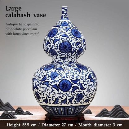 Blue-and-White Porcelain Gourd