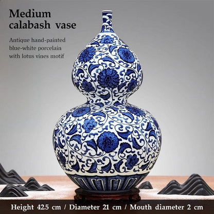Blue-and-White Porcelain Gourd