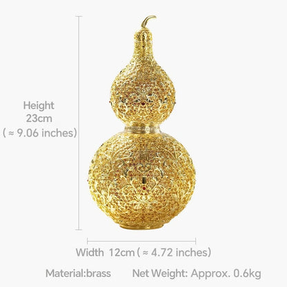 Gold-Plated Filigree Lucky Gourd
