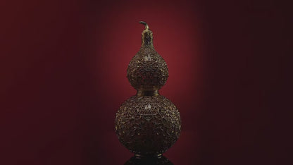 Gold-Plated Filigree Lucky Gourd